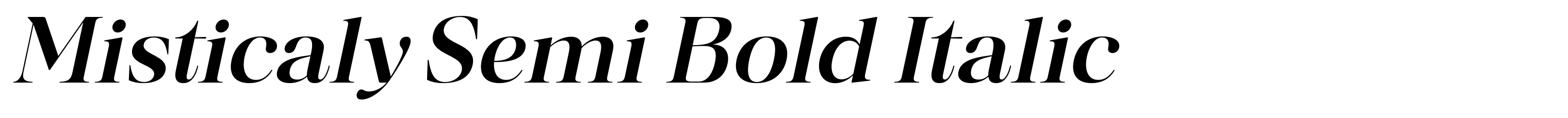 Misticaly Semi Bold Italic